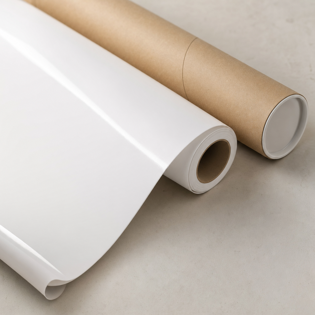 Rolled glossy poster on premium paper with shipping tube