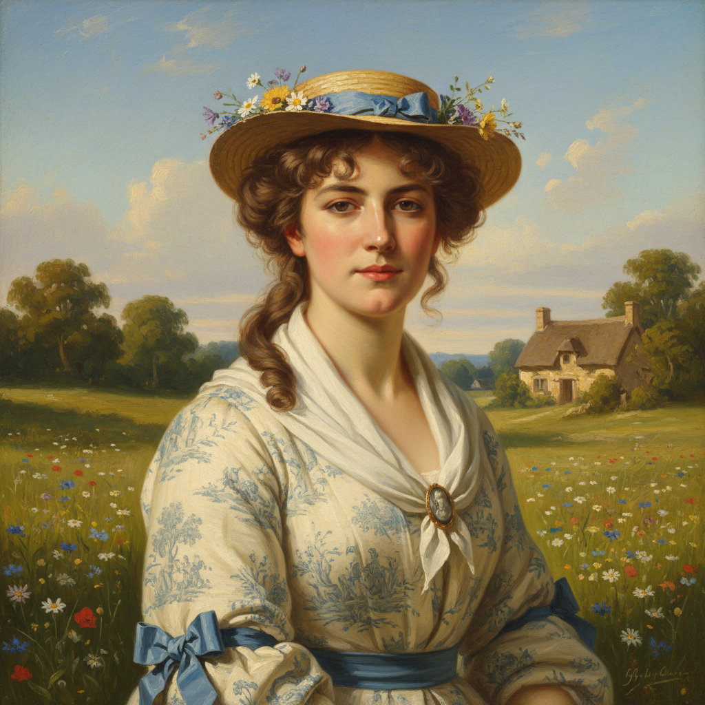 Elegant Pastoral Portrait for Him - Rustic Elegance