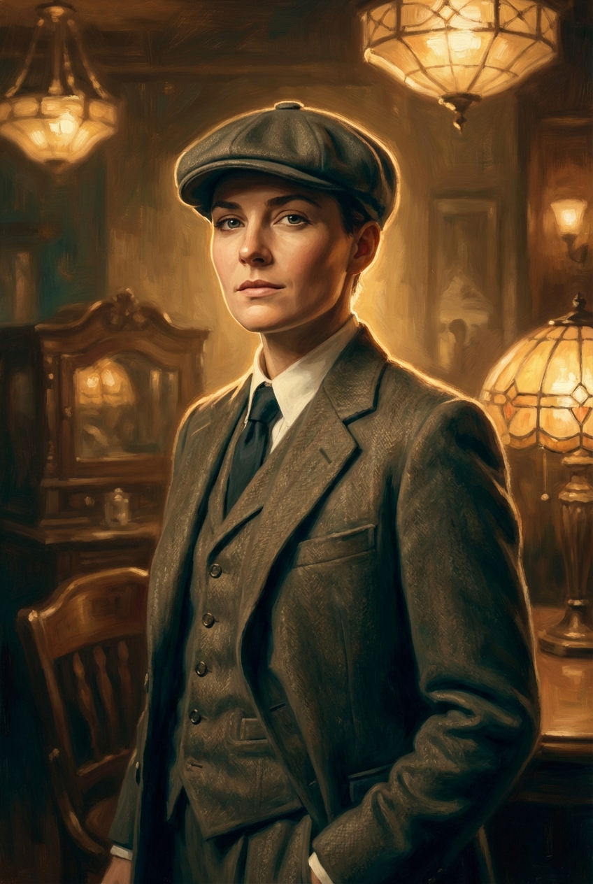 Custom Peaky Blinders Portrait - Vintage Elegance