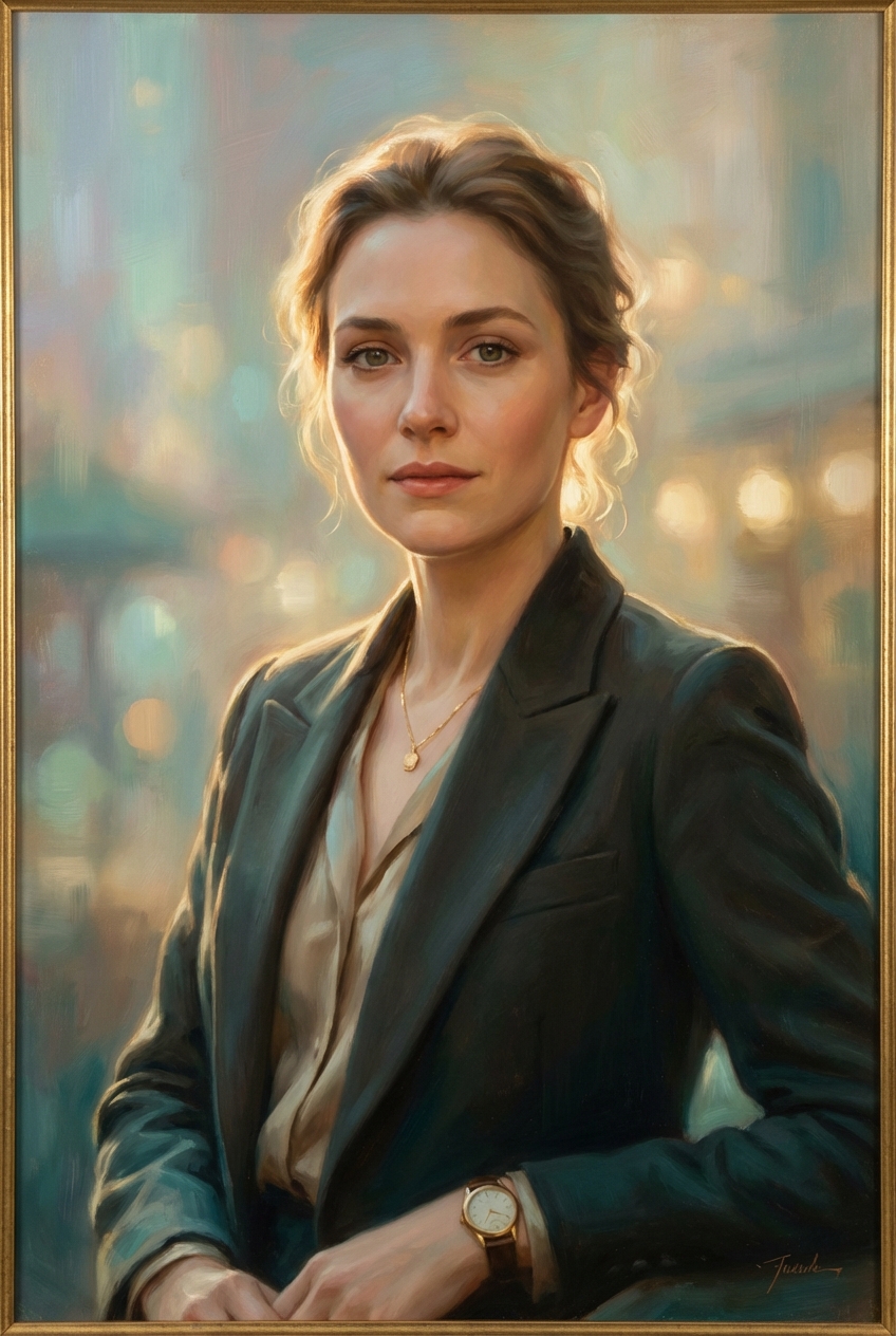 Timeless Elegance Matte Canvas Portrait - Person