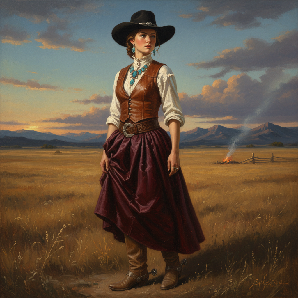 Custom Cowgirl Glory Portrait - Western Elegance