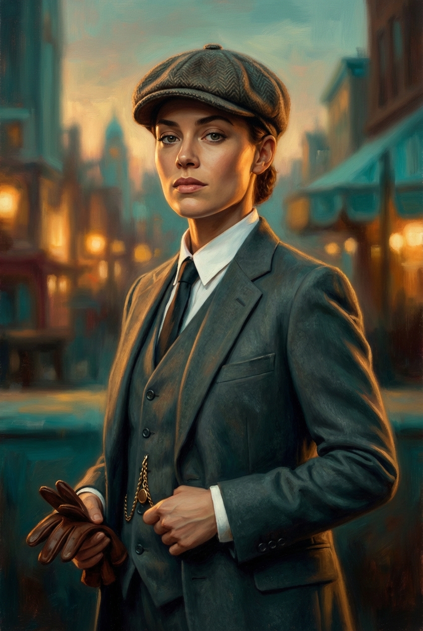 Peaky Blinders Portrait - Urban Elegance