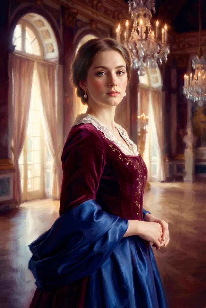 Regal Revival: Modern Elegance Royal Portrait