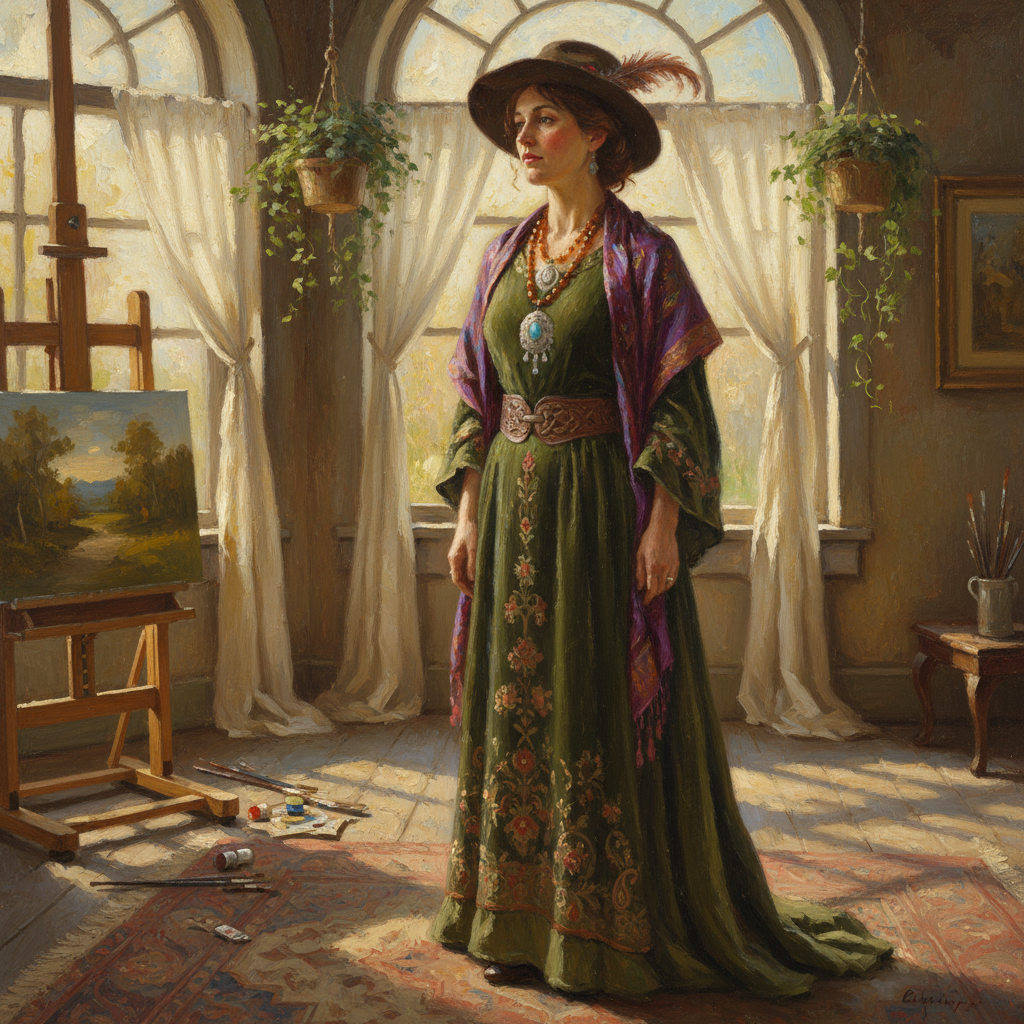 Bohemian Elegance Canvas Portrait - For Him