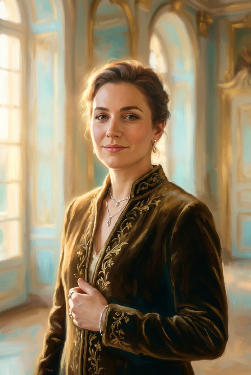 Custom Regal Renaissance Portrait - Modern Elegance