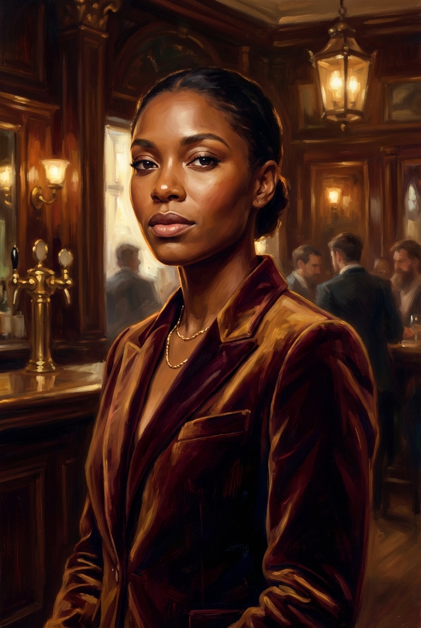 Custom Baroque Tavern Portrait: Modern Elegance