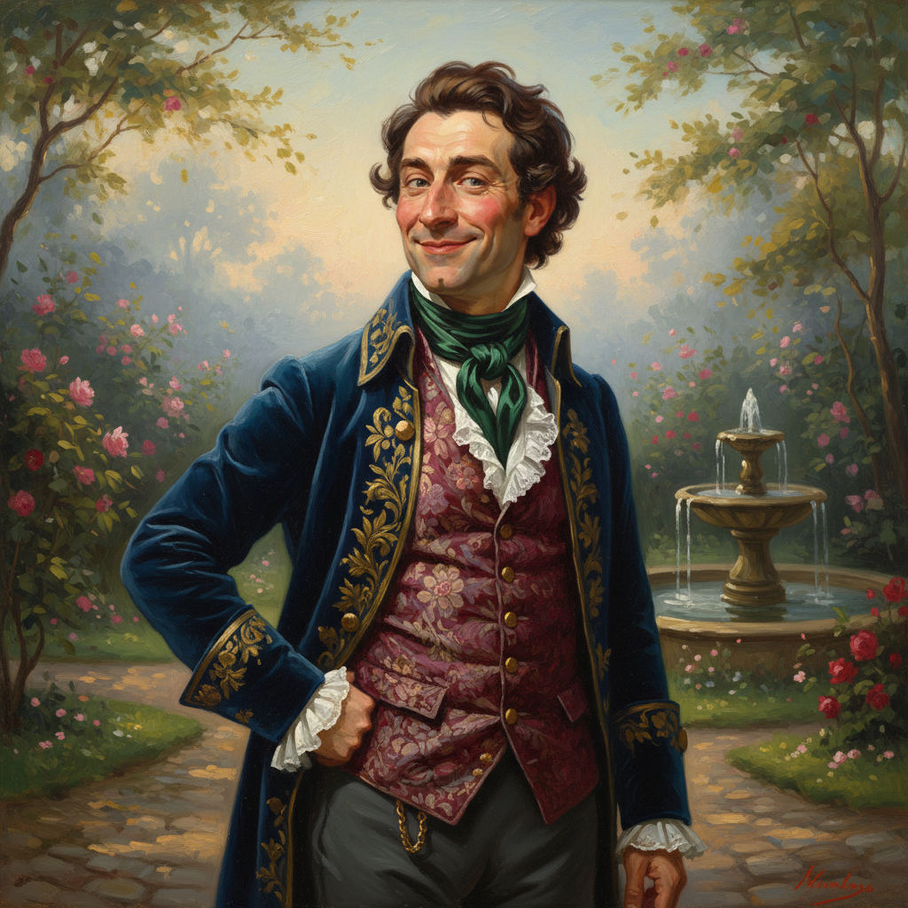 Custom Romantic Whimsy Portrait for Him