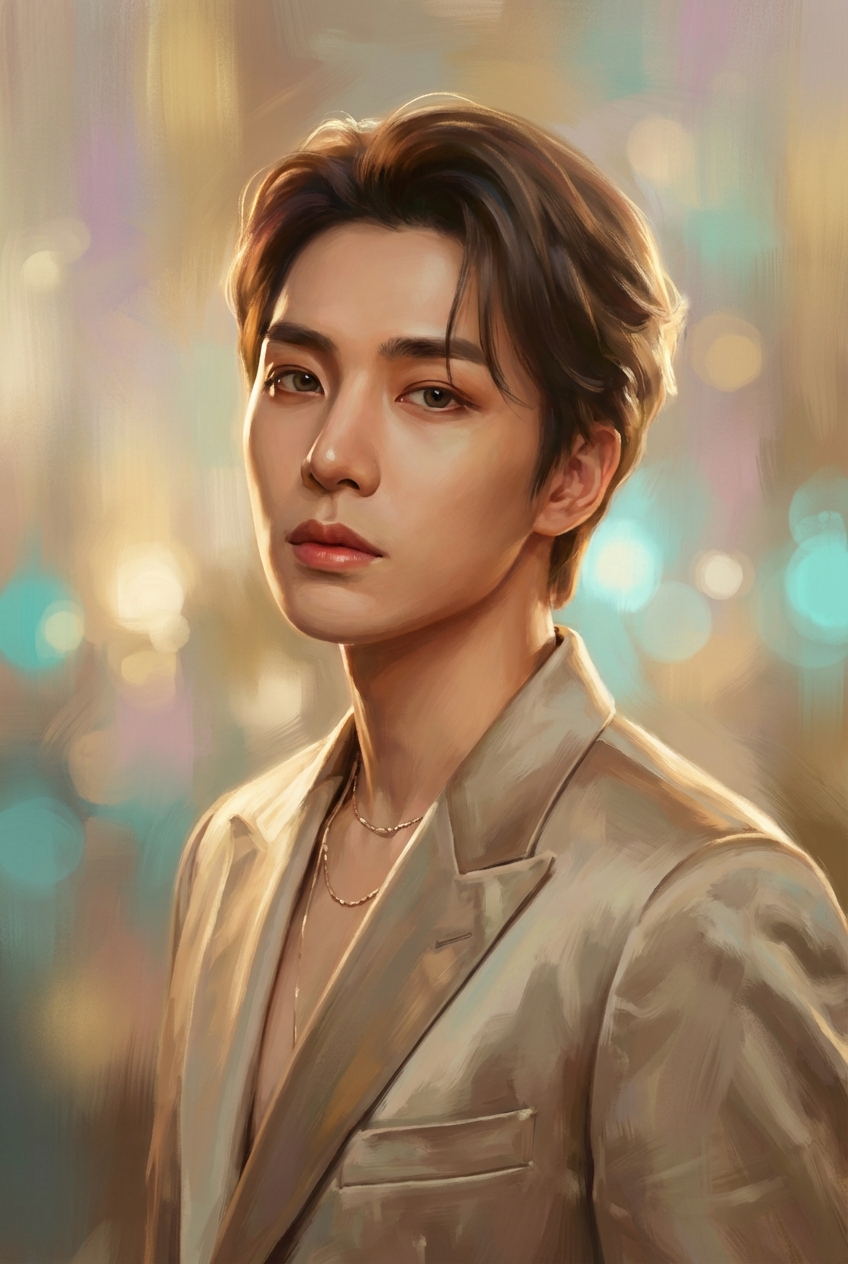 Modern Glamour Portrait Poster for Him - 40x60cm