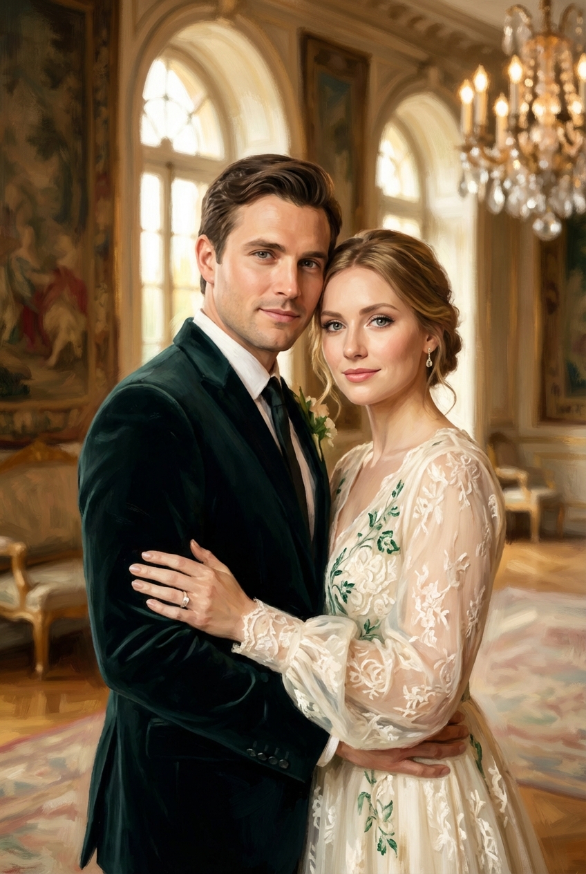 Custom Royal Couple Portrait: Modern Royalty