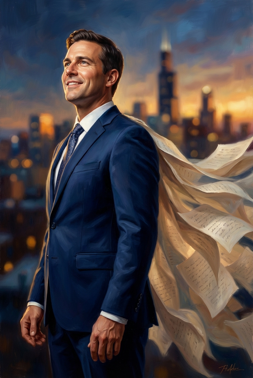 Epic Super Teacher Canvas: Heroic Educator Man