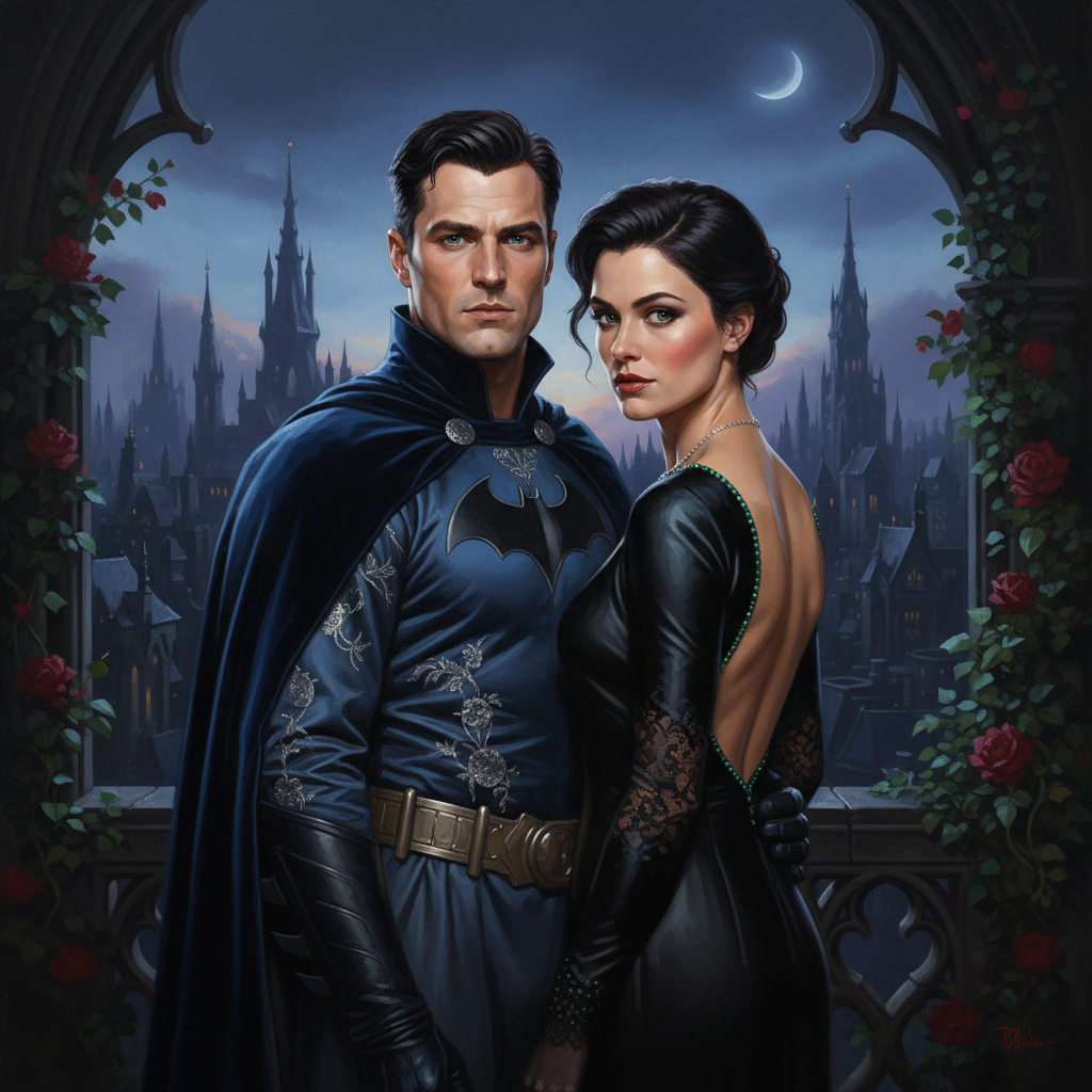 Gothic Romance Portrait: Batman & Catwoman