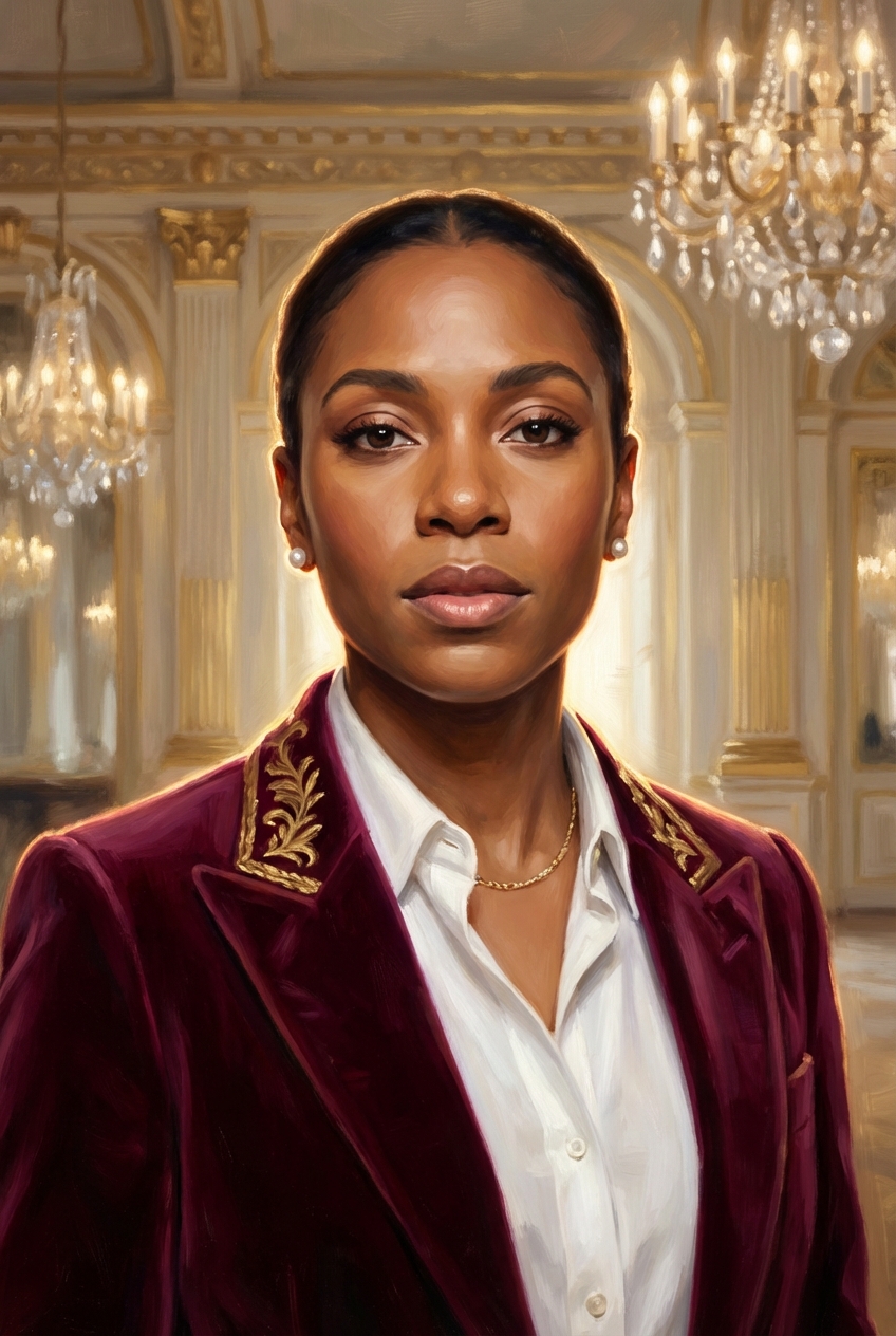 Knighted Grace: Regal Elegance Portrait for Him