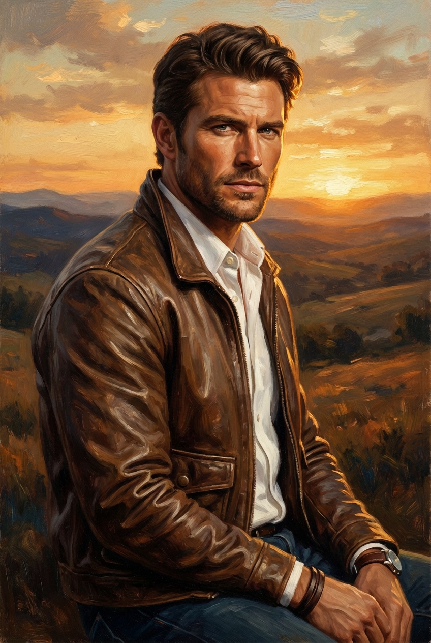Rugged Charm Portrait Canvas for Men