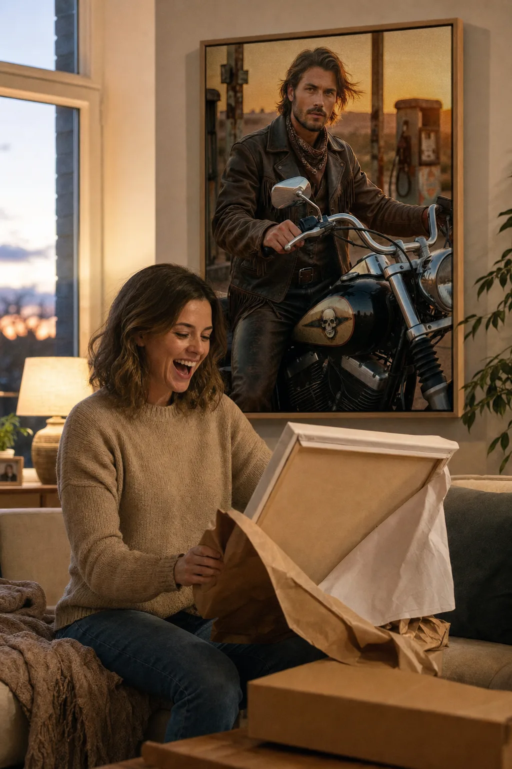 Unboxing one of the best canvas gifts: a Western custom portrait