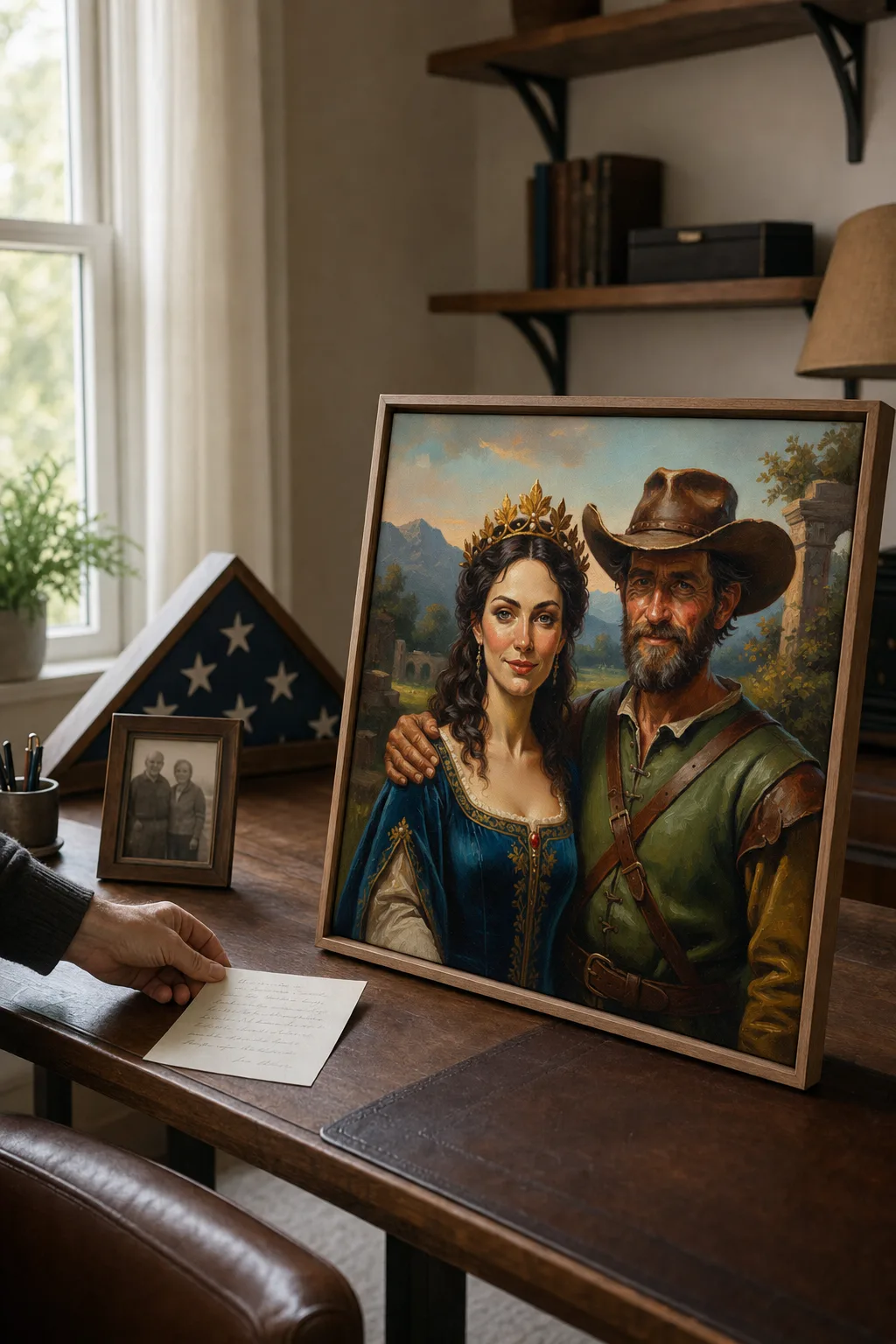 Framed tribute canvas shown as one of the best gifts under $50