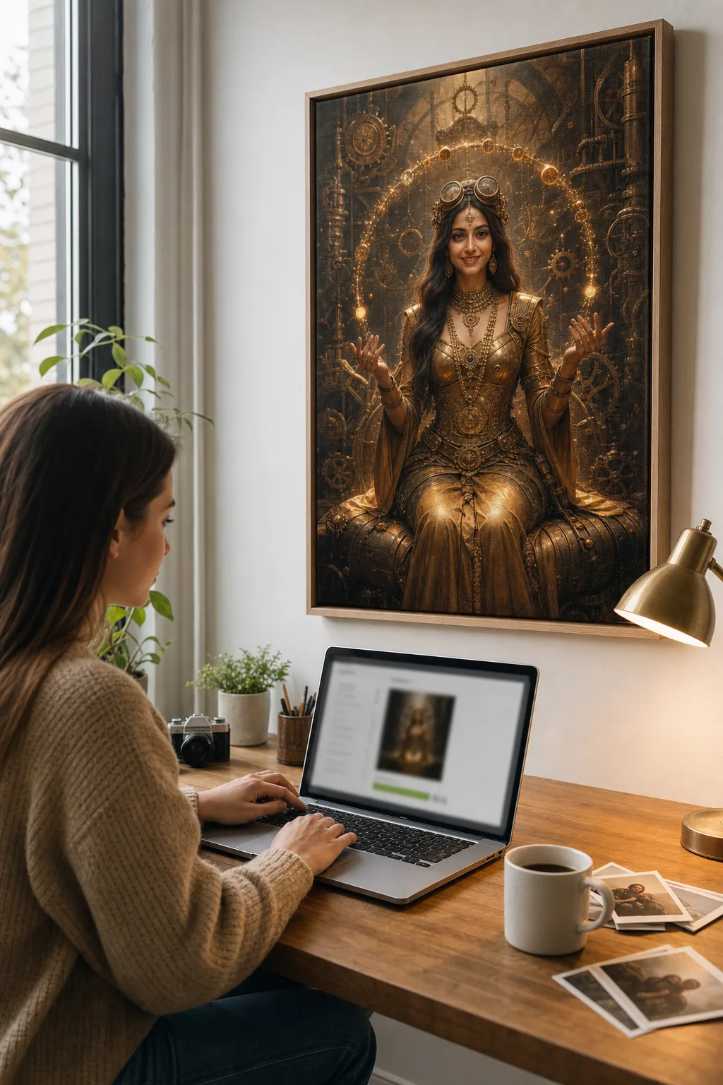 Choosing the best personalized portrait gift using a preview upload flow