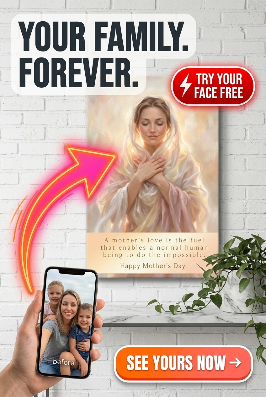 A Mother's Love Portrait | Personalized Mother's Day Quote Poster