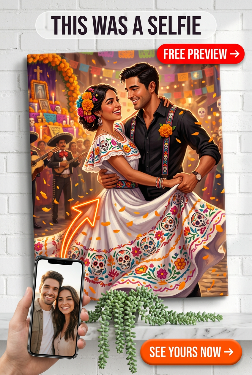 Portrait de Couple Baile De Los Muertos