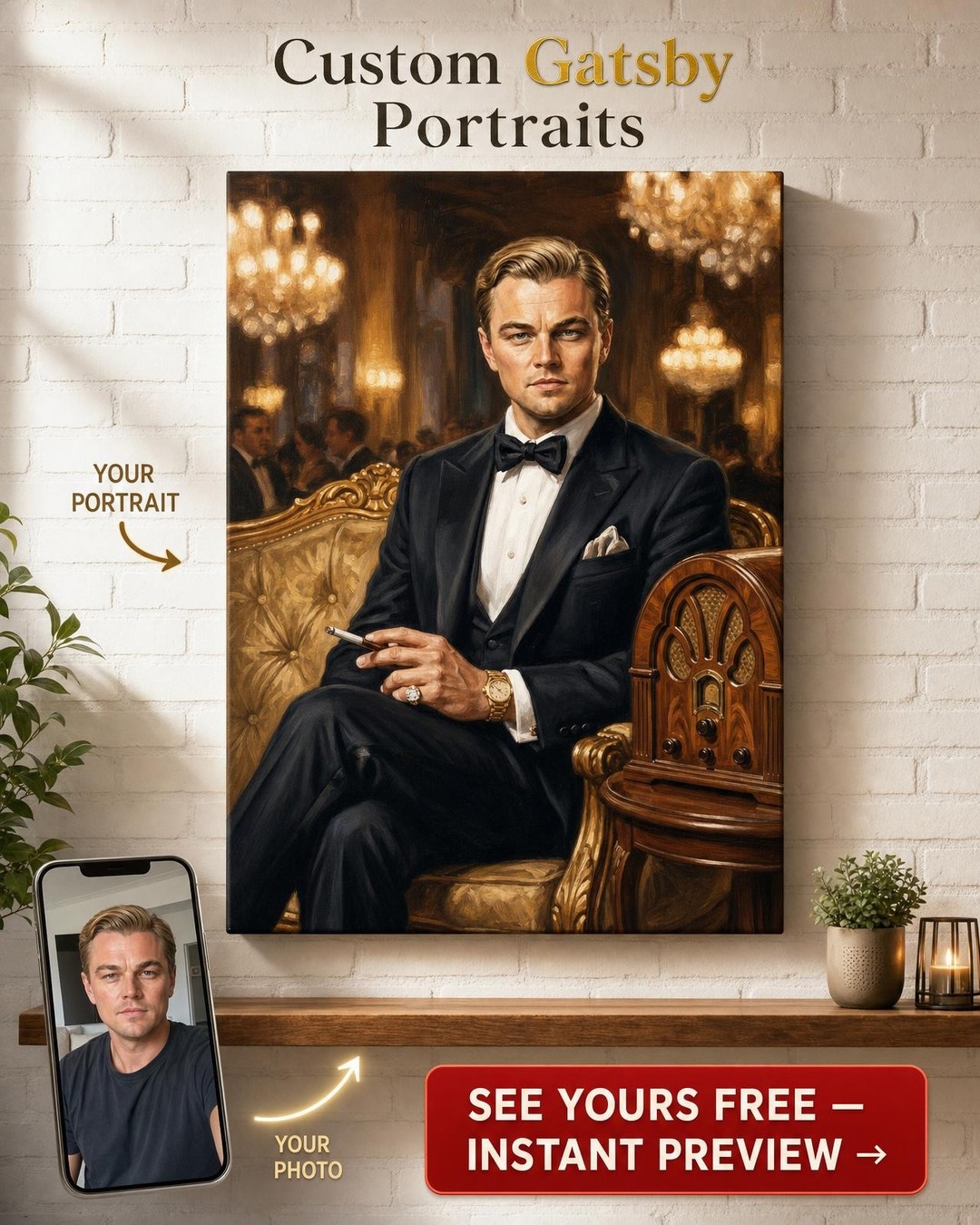 Victorian Gentleman Canvas - Custom Portrait Art