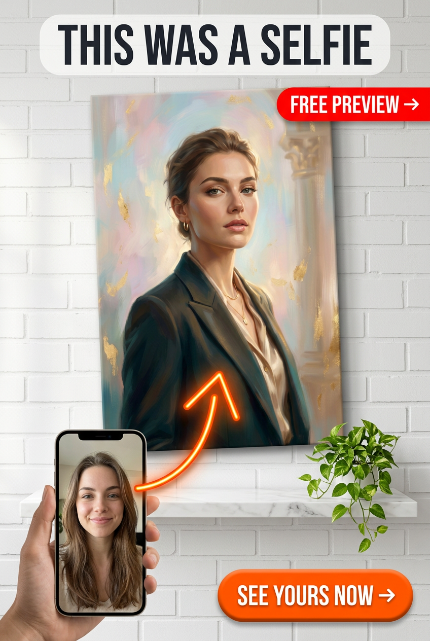 Custom Royal Woman Portrait — Regal Canvas Art from Photo