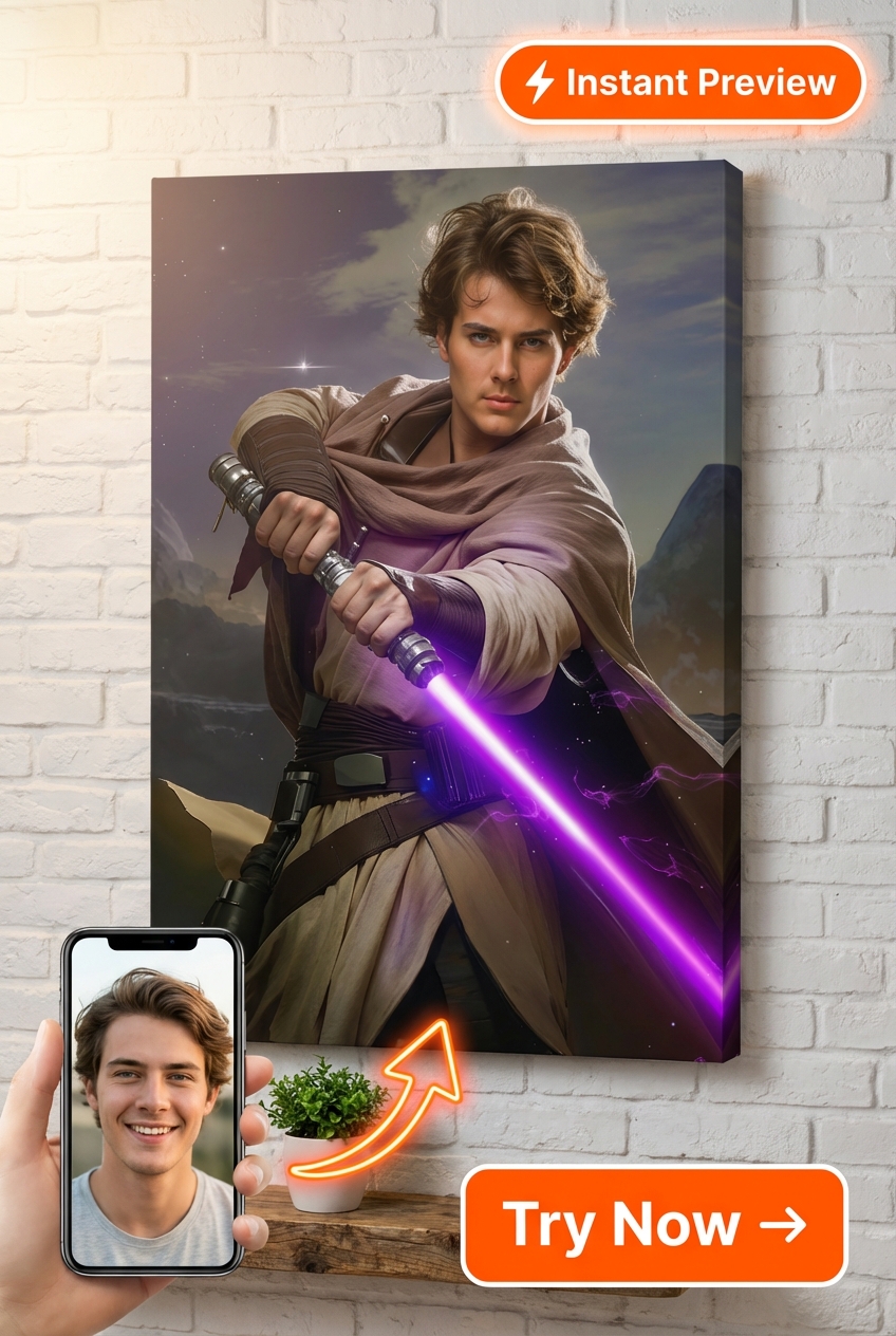 Futuristic Custom Portrait from Photo | Personalized Gift for Him
