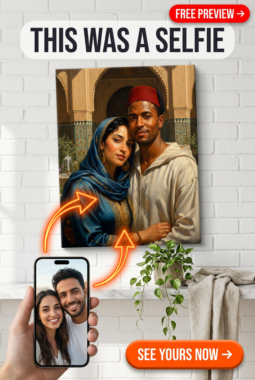 Custom Royal Couple Portrait — Romantic Canvas