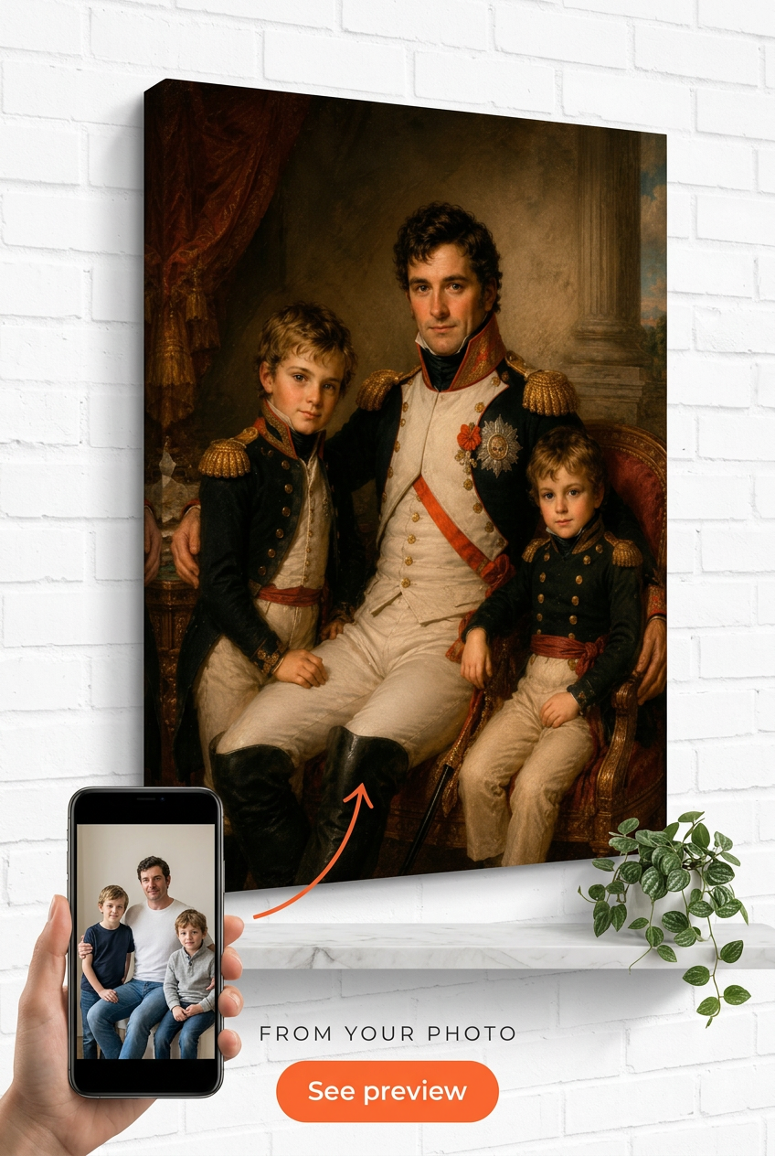 Royal-Themed Custom Portrait from Photo | Personalized Undefined Gift