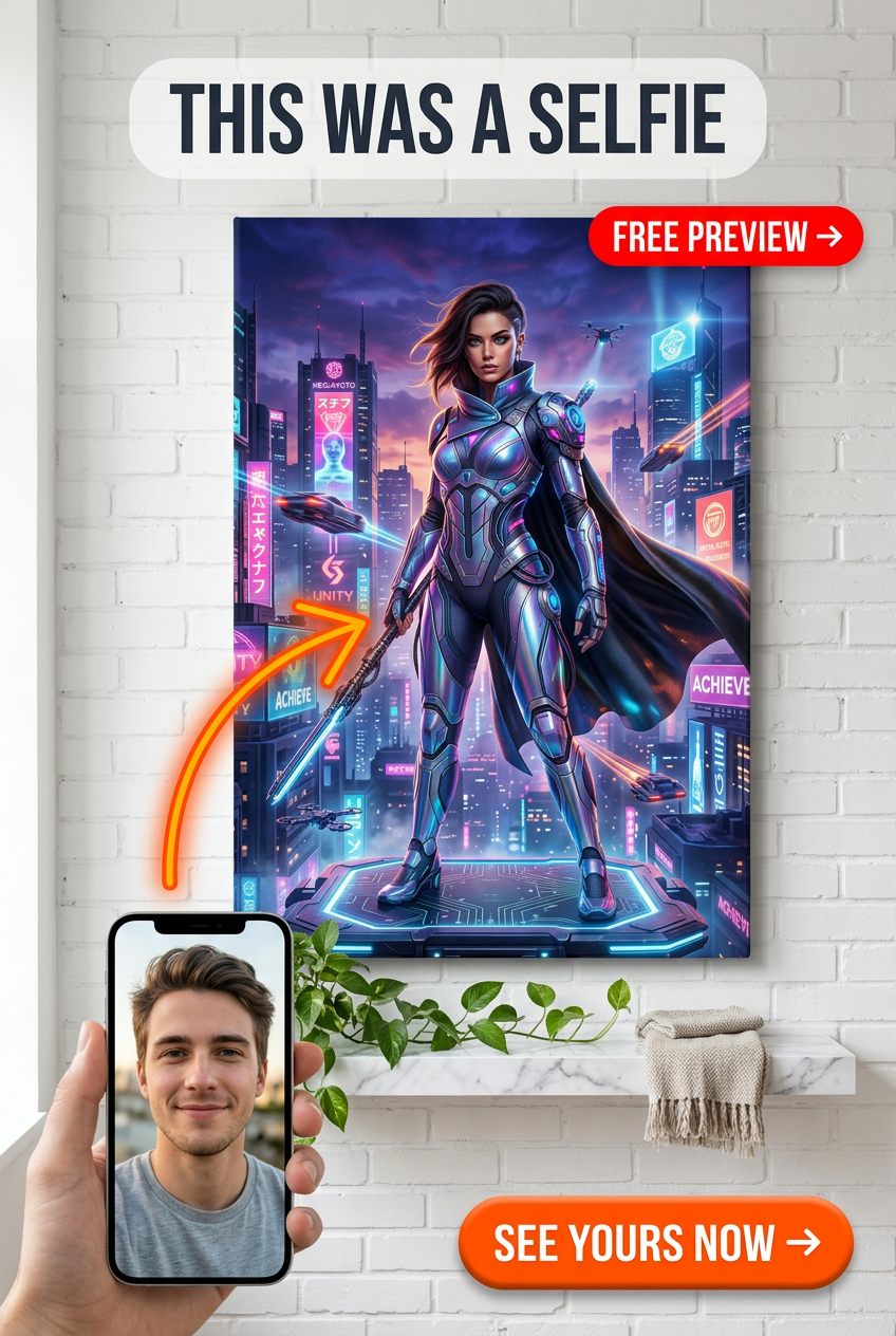Facemagic Pro 22: Portrait de Légende du Futur Néon