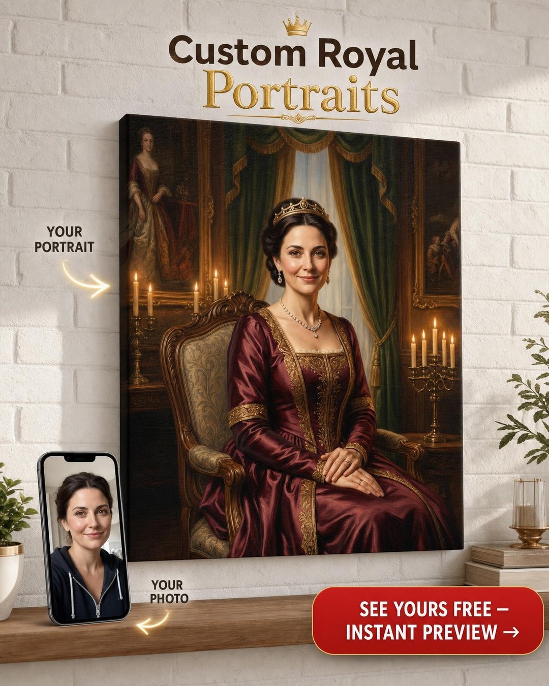 The Candlelight Queen Portrait