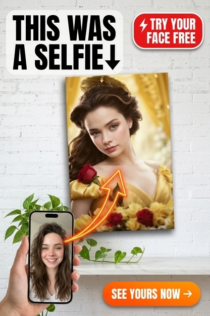 Princess Custom Portrait from Photo | Personalized Gift for Her