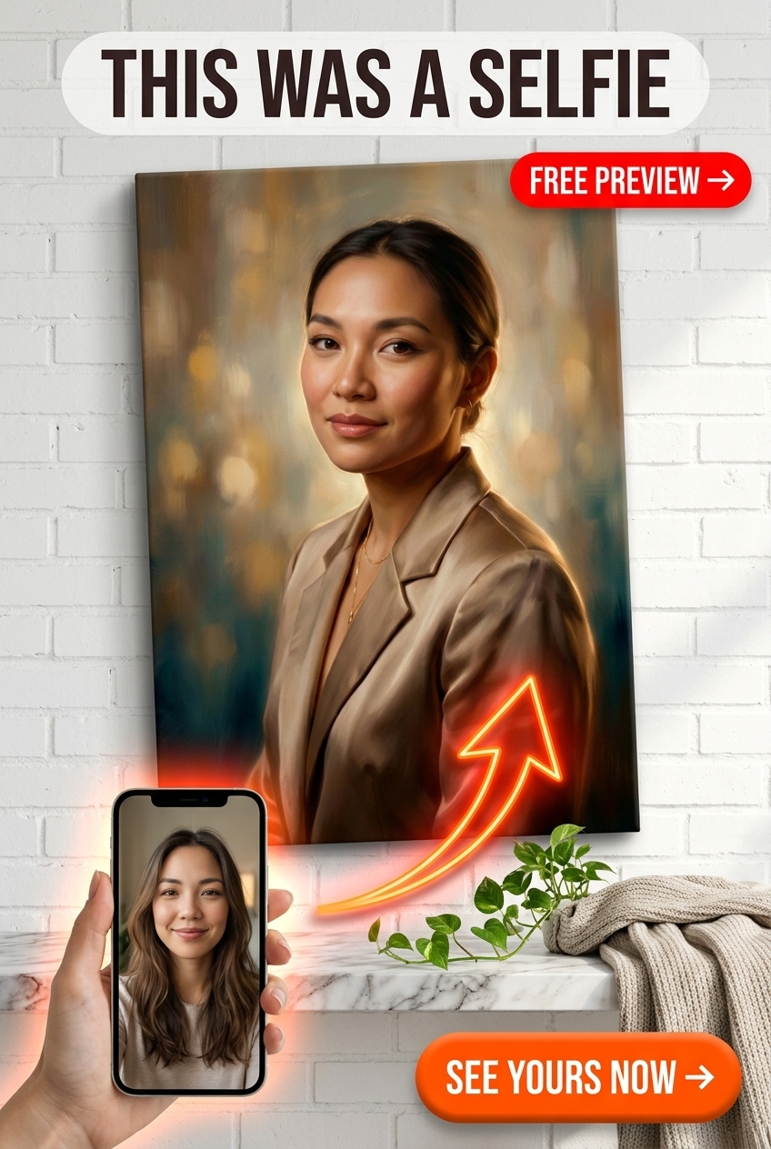 Custom Impressionist Woman Portrait — Serene Canvas Art from Photo