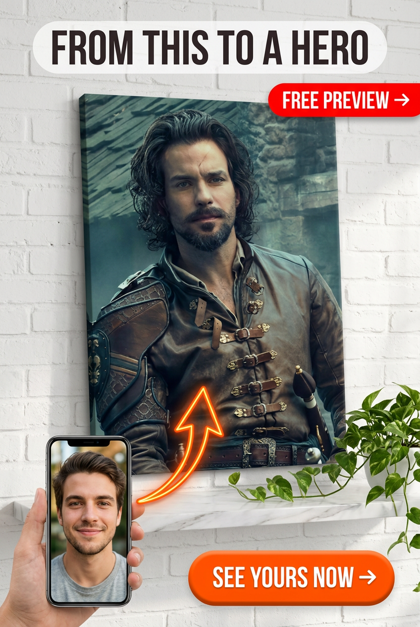 Medieval-Inspired Custom Portrait from Photo | Personalized Gift for Him