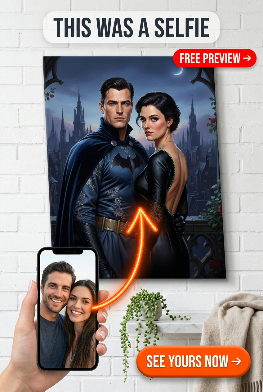 Gothic Romance Portrait: Batman & Catwoman