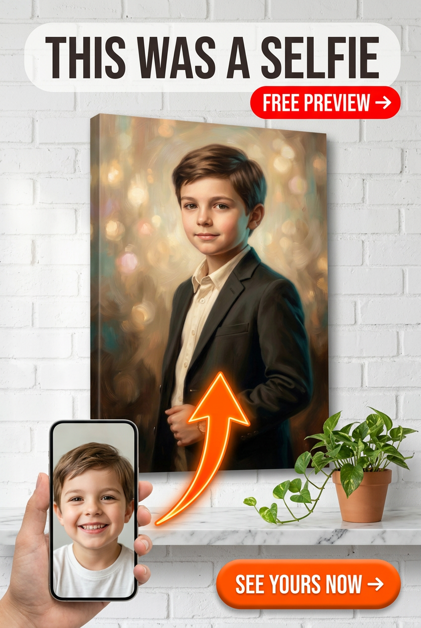 Custom Renaissance Single-Man Portrait — Serene Canvas Art