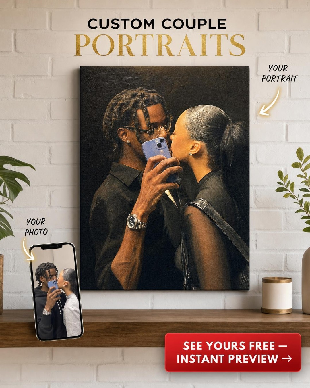 Custom Portrait from Photo | Personalized Canvas Gift