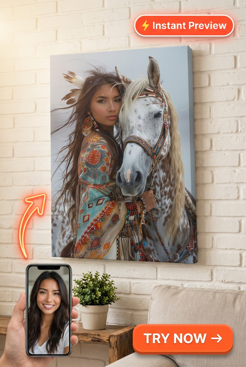 Tribal-Inspired Custom Portrait - Personalized Canvas | Premium Canvas Portraits
