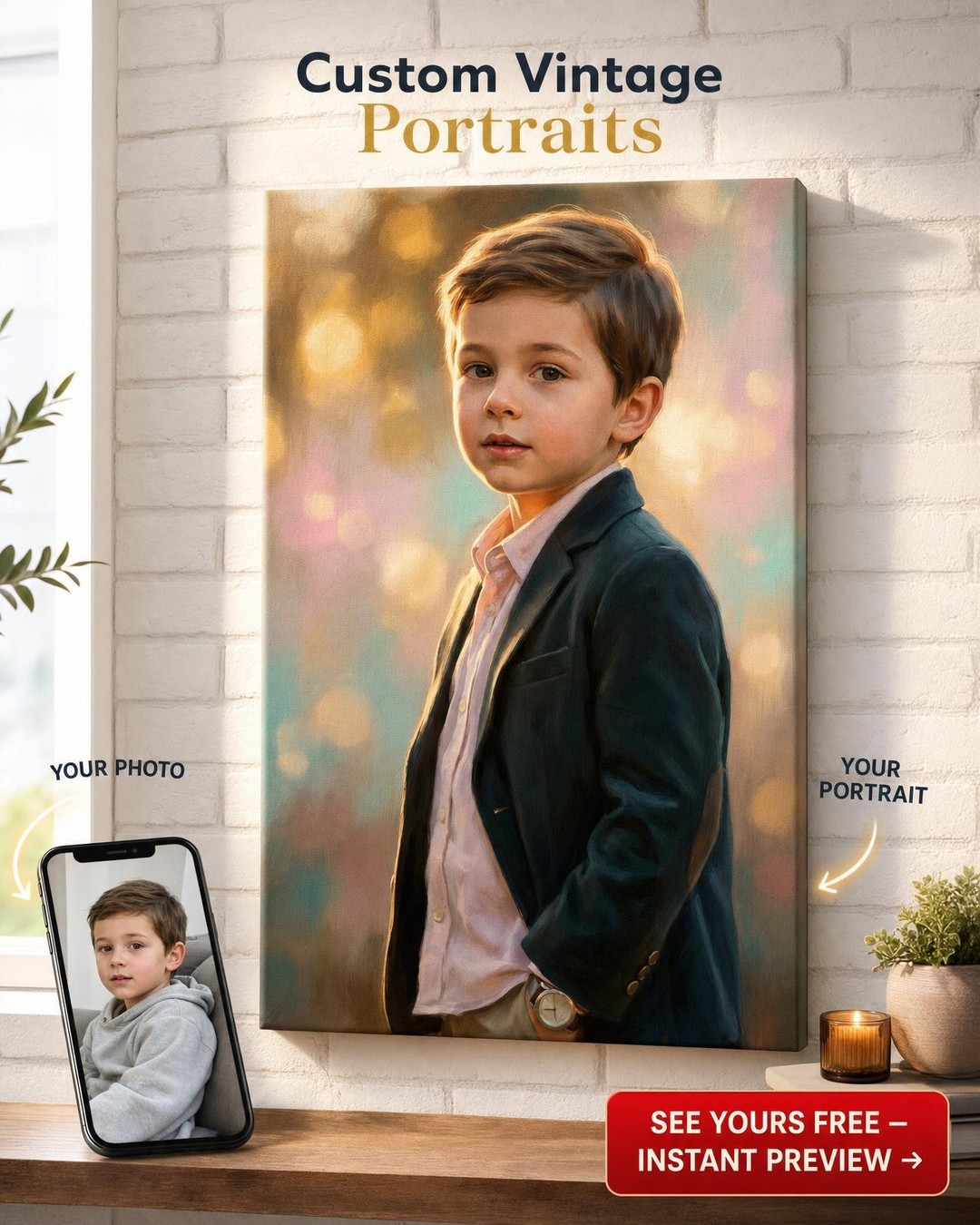 Facemagic Personalizovaný Portrétový Dárek - Chlapec