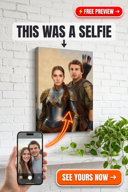 Medieval-Inspired Custom Portrait from Photo | Personalized Gift for Couples