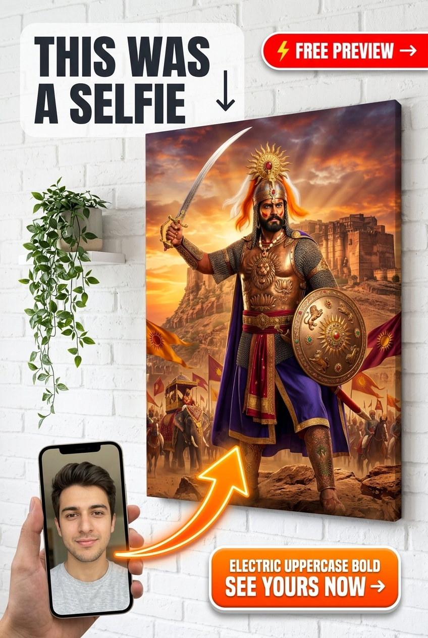 Custom Royal Man Portrait — Regal Warrior King Canvas