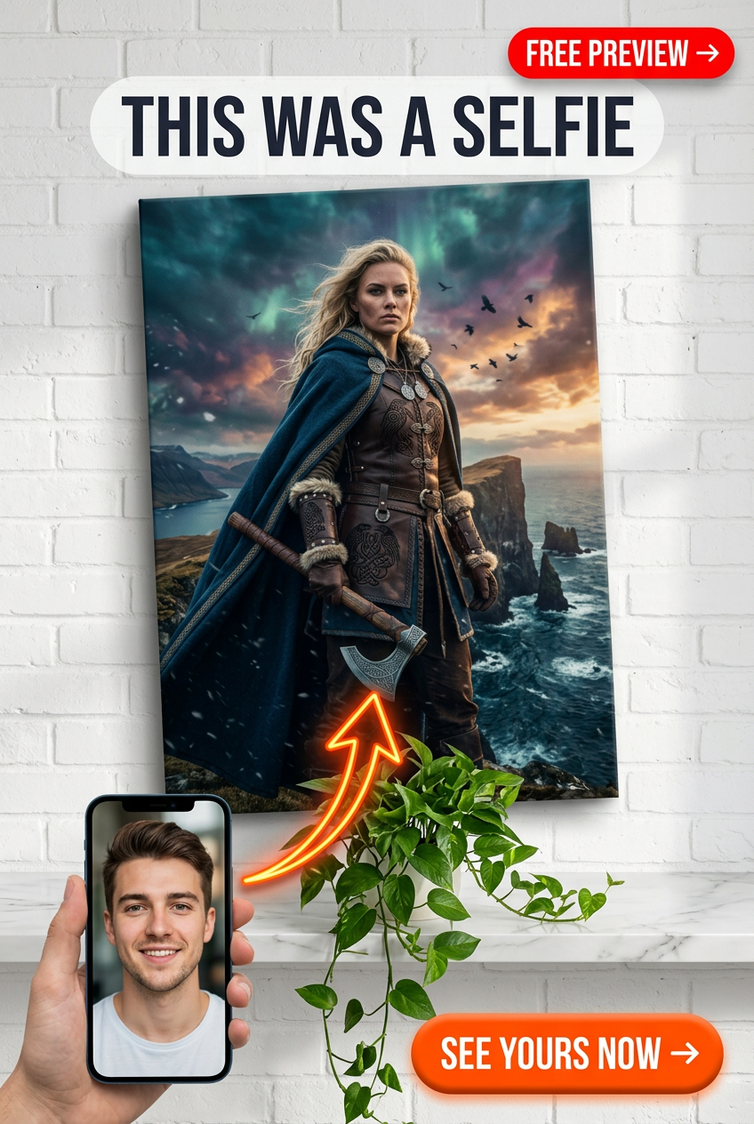Frostfeuer Champion: Episches Portrait