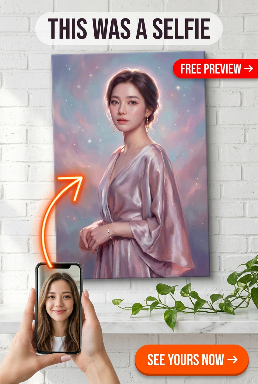 Custom Fantasy Woman Portrait — Serene Elegance from Photo