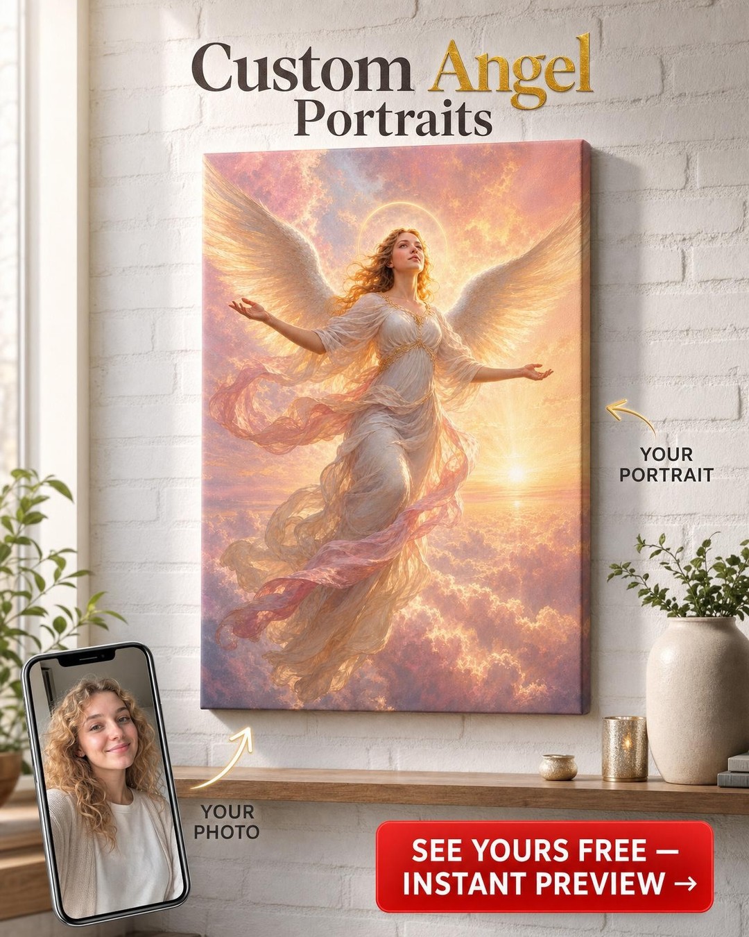 Dawn Angel Portrait Gift for Her