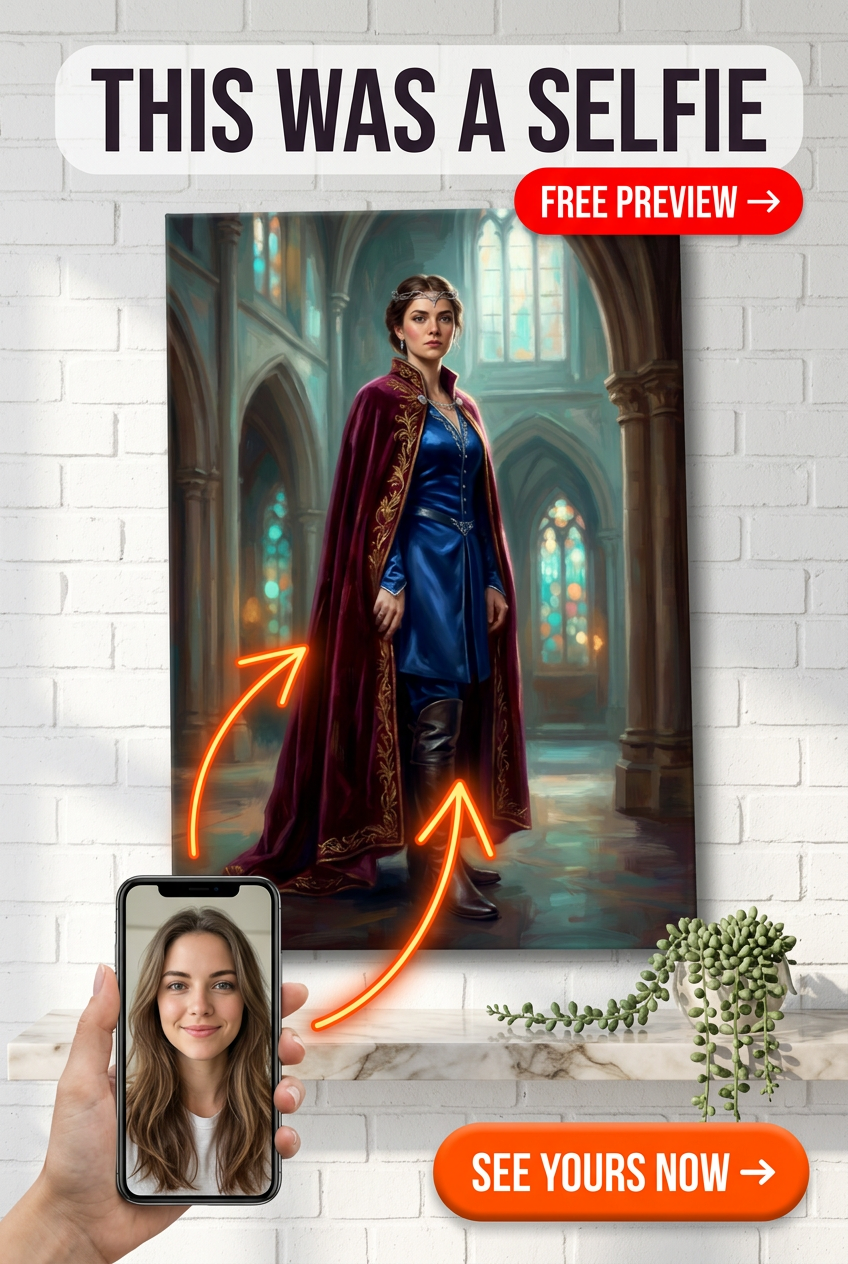 Retrato Real Fantasía Personalizado - Arte Glamuroso
