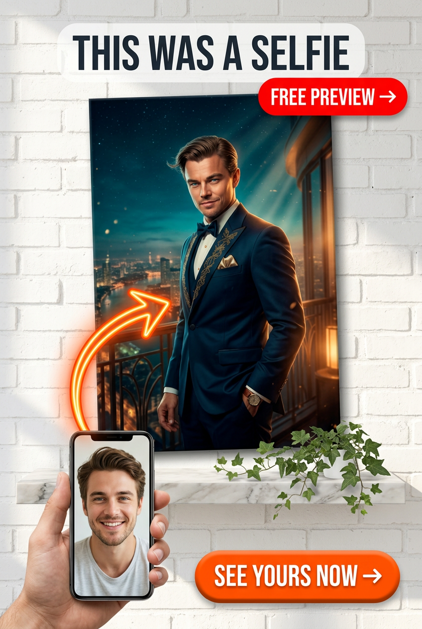 Ritratto Gatsby Lusso Ruggente - Tela Persona