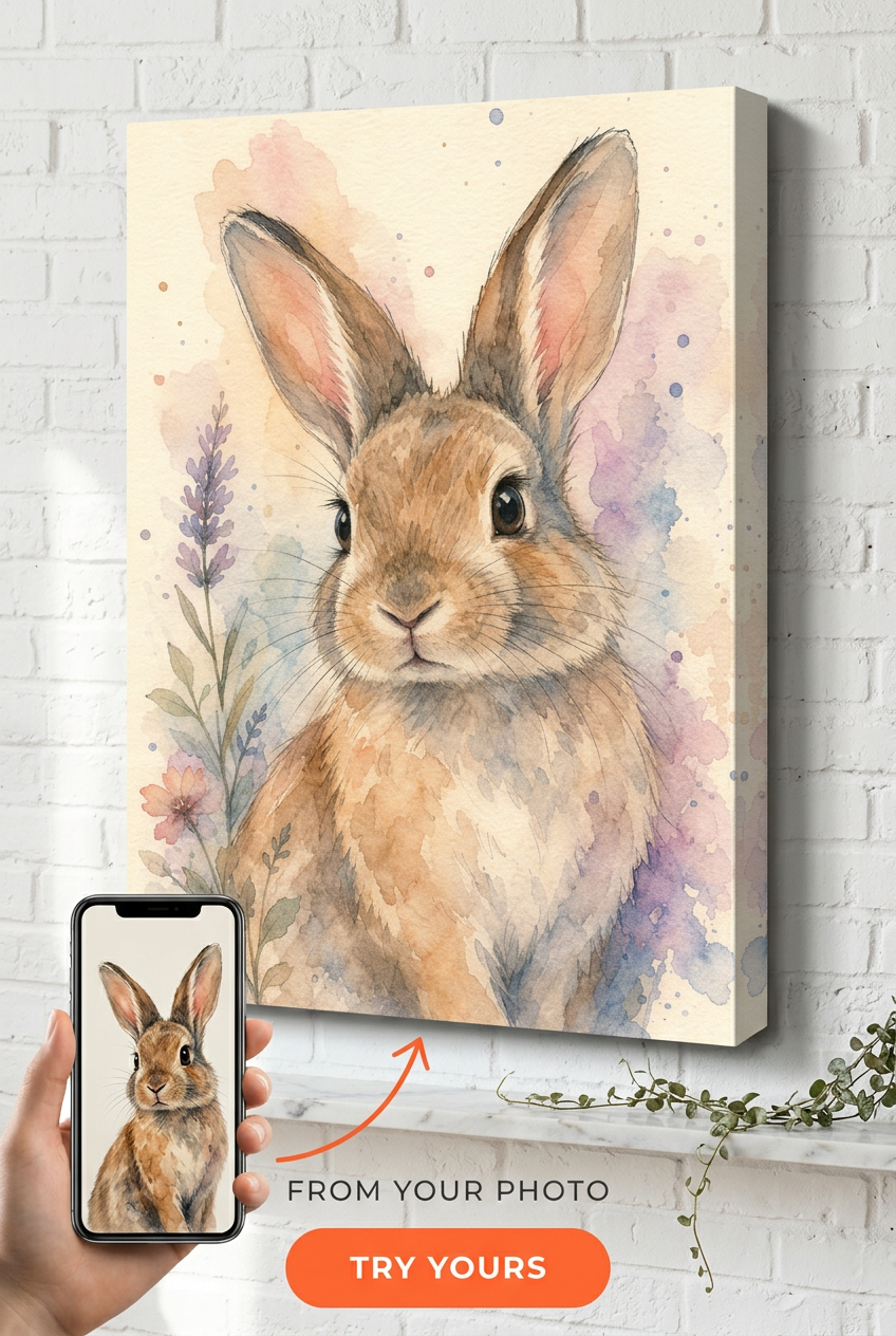 Custom Watercolor Cat Portrait — Whimsical Pet Art from Photo