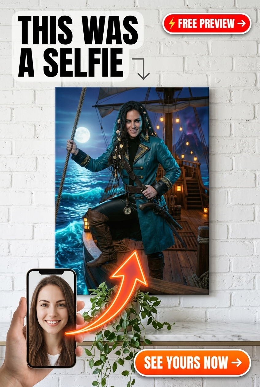 Retrato da Rainha Pirata Sereia do Mar para Ela