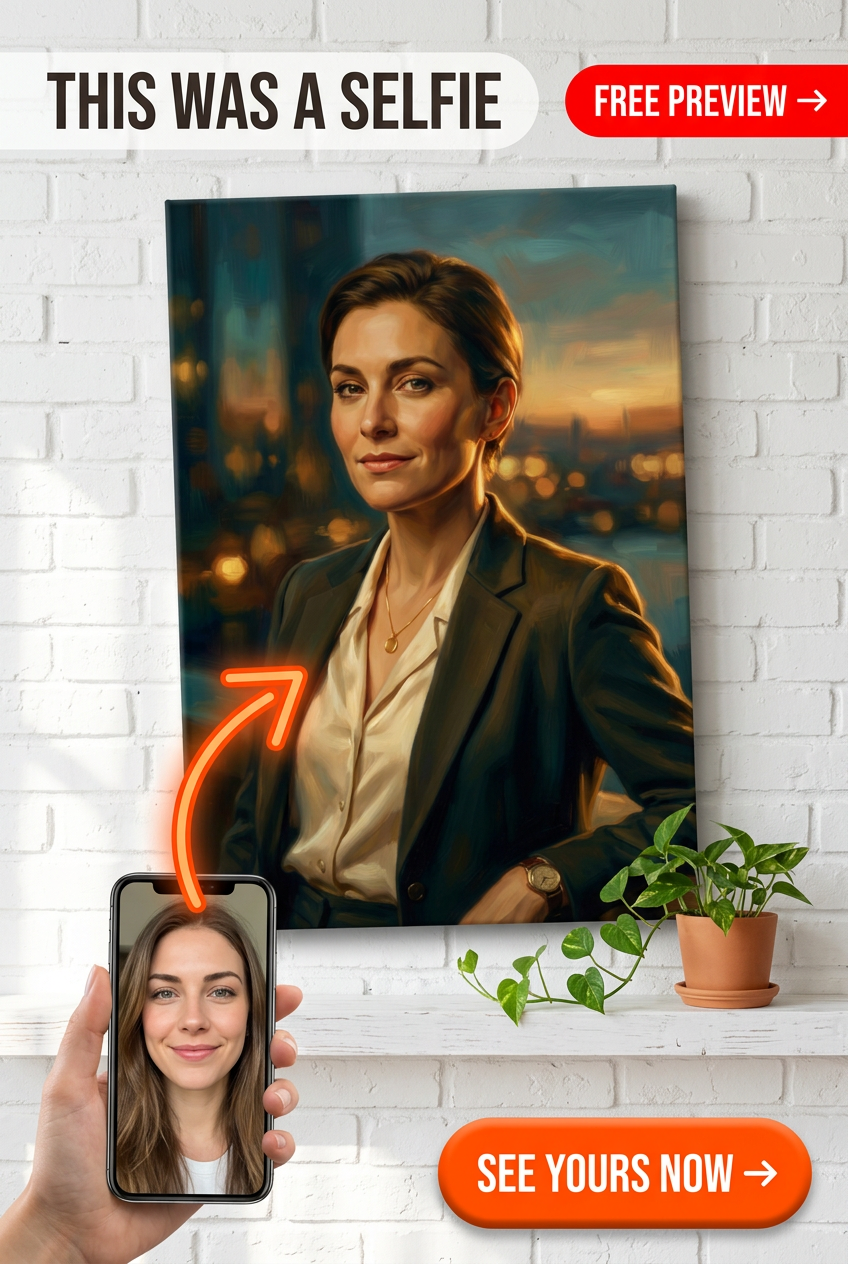Portrait personnalisé Chic Hors-la-loi Moderne pour Lui