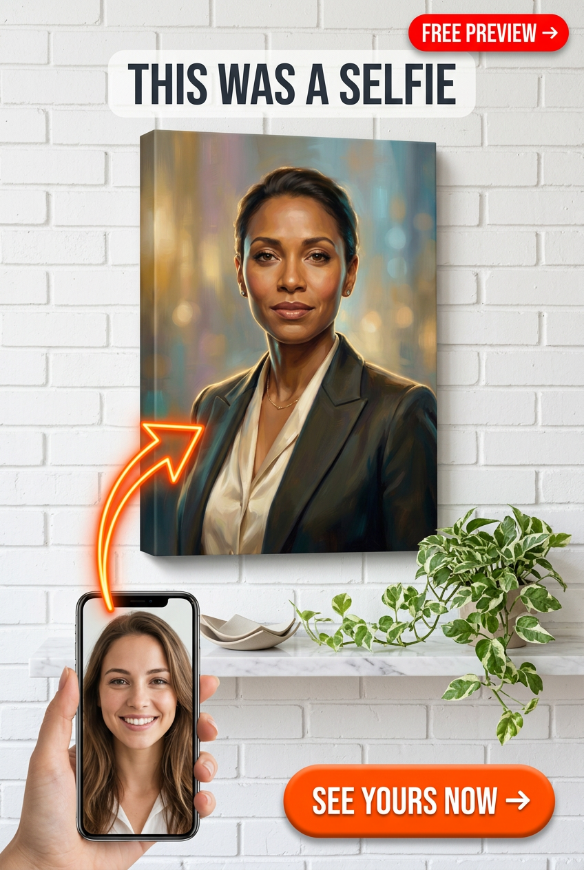 Portrait d'Élégance Moderne - Toile Personnalisée