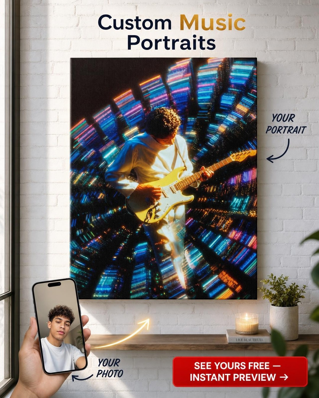 Custom Portrait from Photo | Personalized Canvas Gift