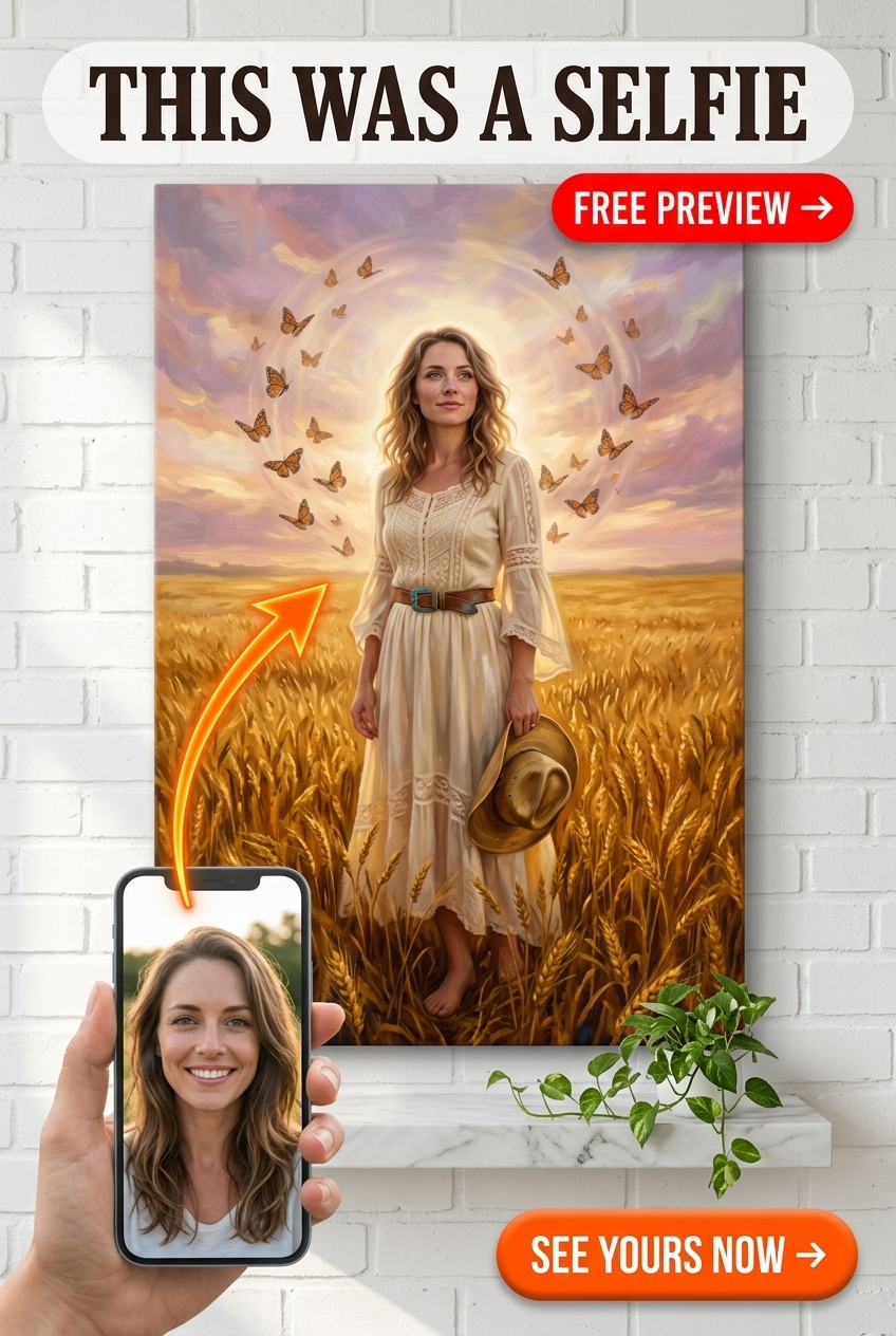 Prairie Goddess Cowgirl Portrait | Personalized Cowgirl Gift